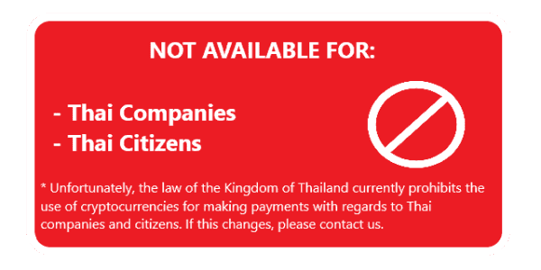 Crypto Server - Not Available to Thai citizens or companies banner